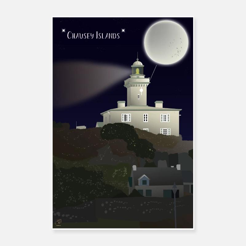 Phare de Chausey Poster 40 x 60 cm