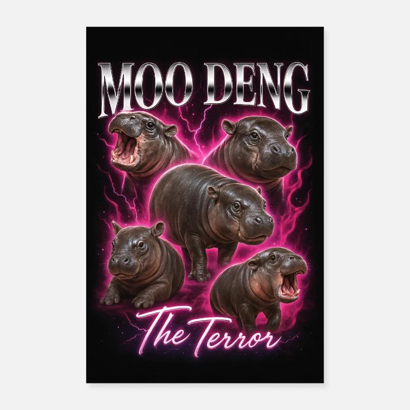 Moo Deng The terror Poster 40 x 60 cm