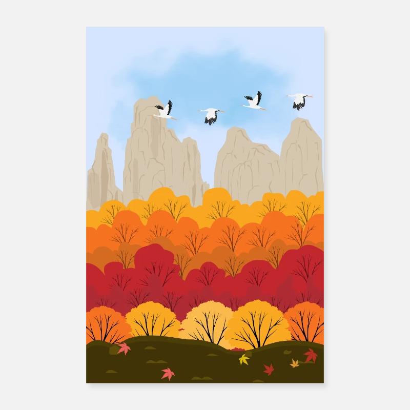 Migration d'automne Poster 40 x 60 cm