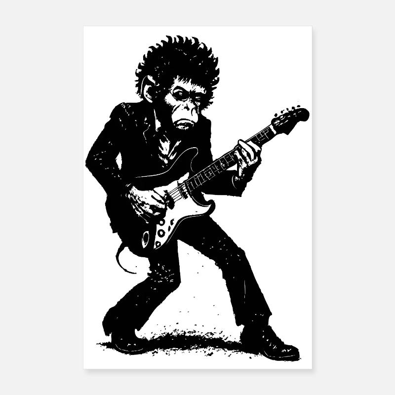 Guitare électrique | La danse du singe Poster 40 x 60 cm