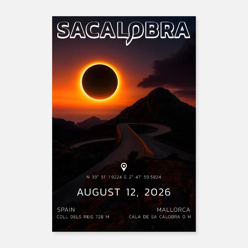 Sa Calobra 2026 Sonnenfinsternis Poster 40x60 cm