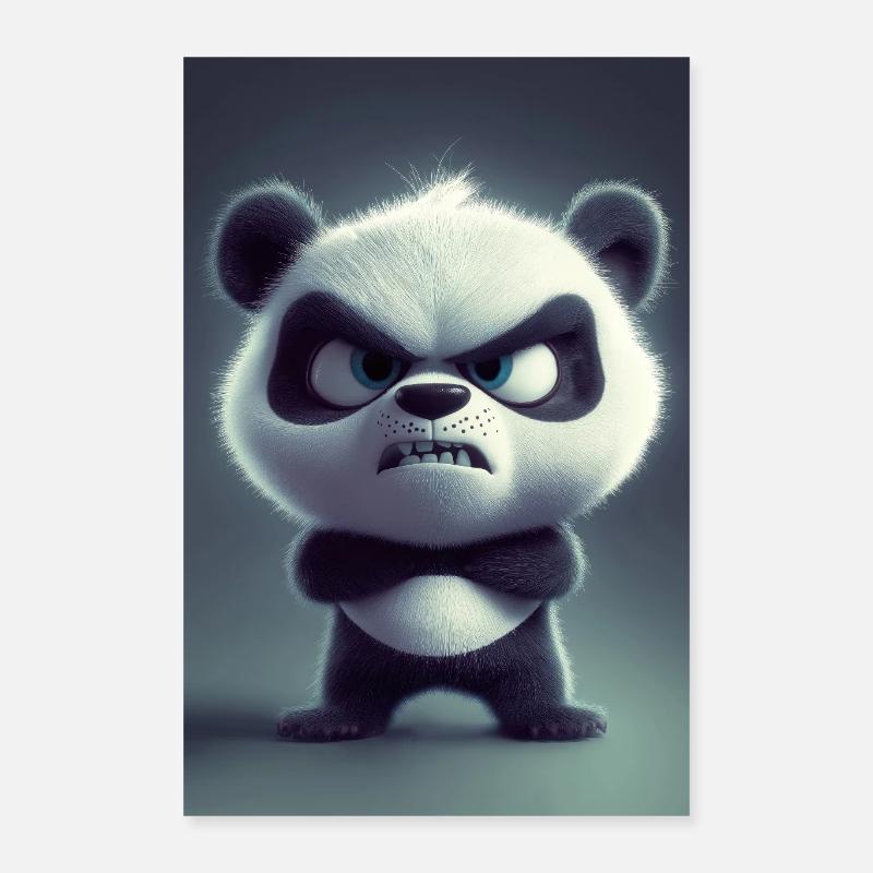dessin animé panda humeur Poster 40 x 60 cm