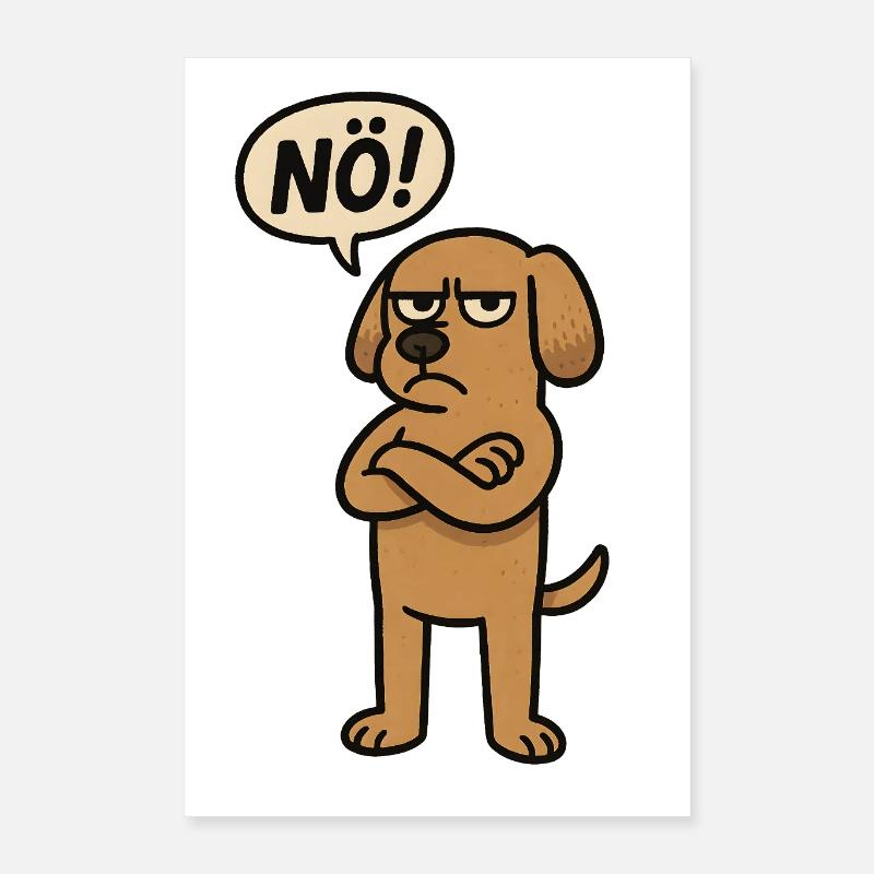 Non, drôle de chien Poster 40 x 60 cm