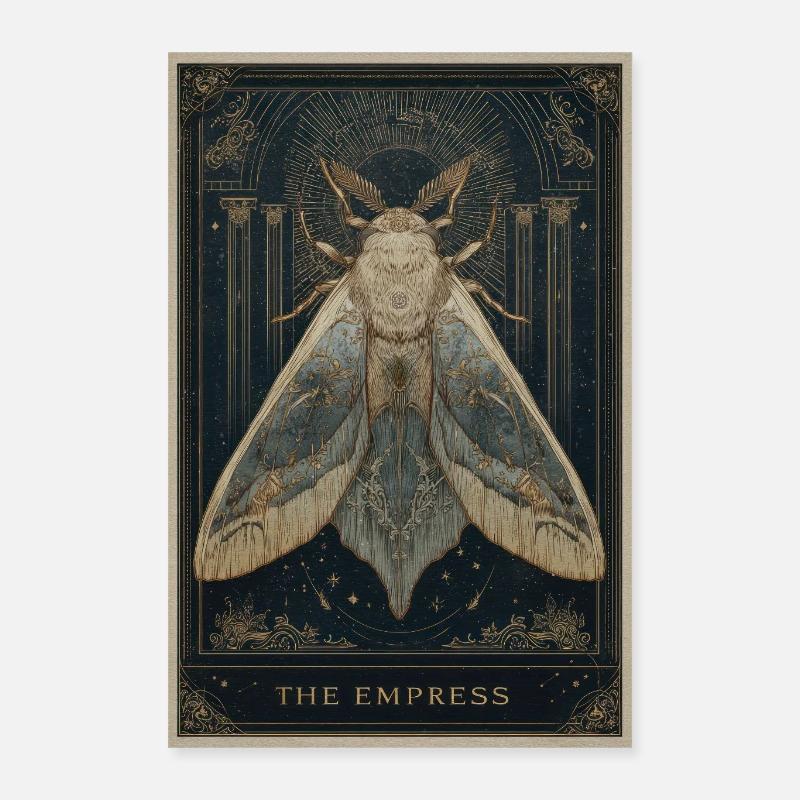 The Empress Tarot Moth Poster 16" x 24" (40x60 cm)