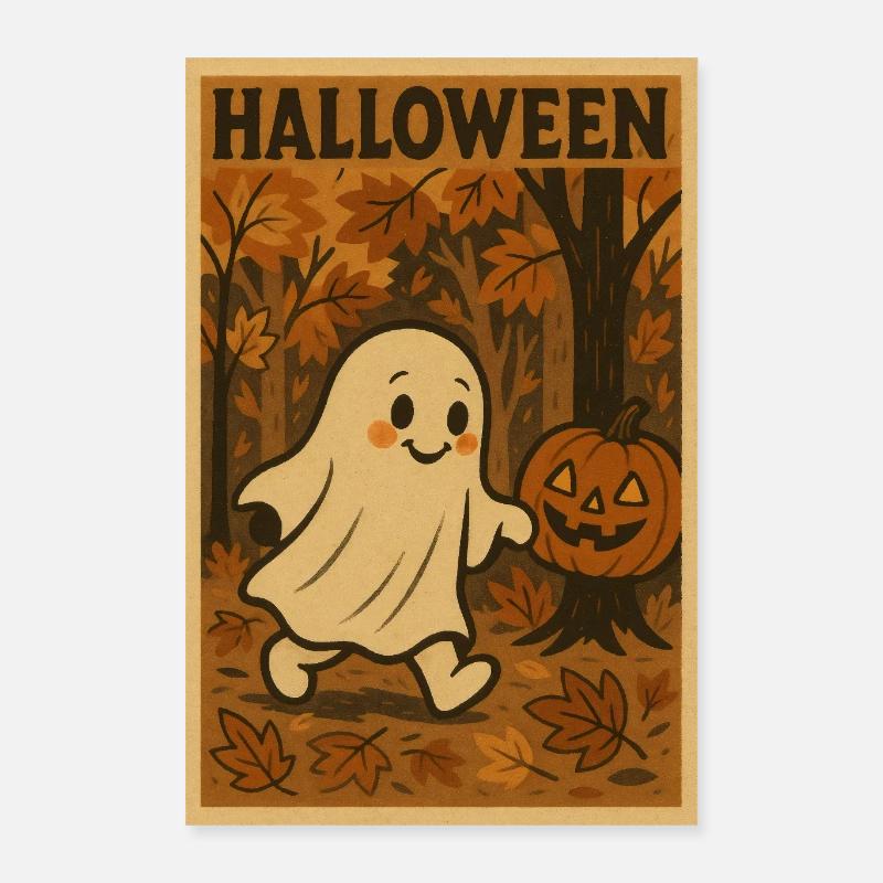 Vintage Halloween Geist Comic Poster 40x60 cm