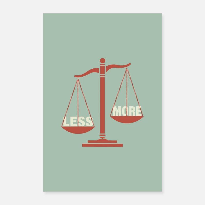 Équilibre entre moins et plus Poster 40 x 60 cm