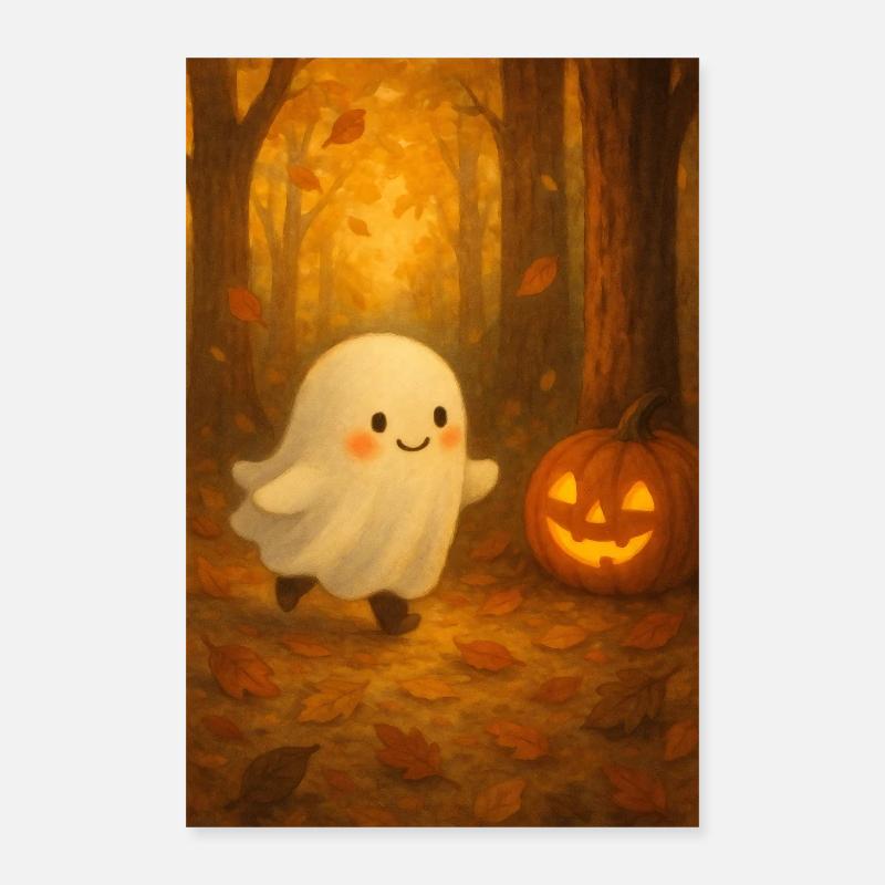 Minimalist Halloween Ghost Poster 16" x 24" (40x60 cm)