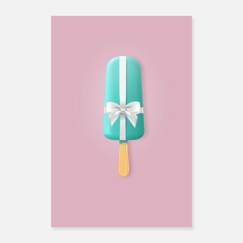Popsicles with bow – Sweet gift Poster 16" x 24" (40x60 cm)