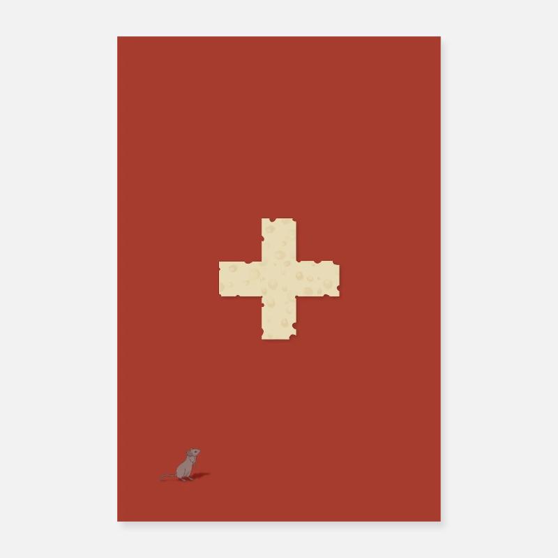 Urgence du fromage suisse Poster 40 x 60 cm