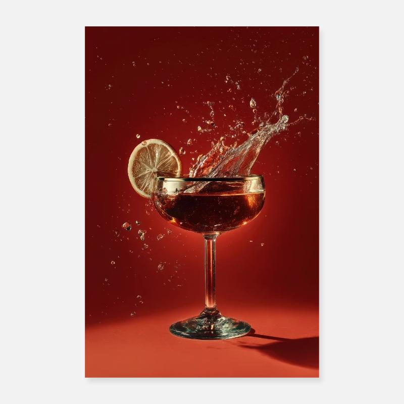 Zitrus-Splash-Cocktail Poster 40x60 cm
