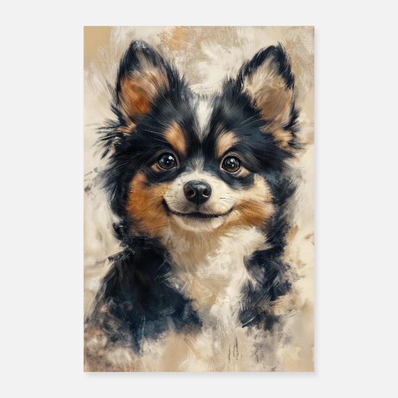 Illustration eines Hundes Poster 40x60 cm