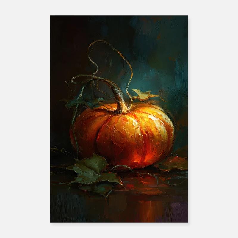 Herbstliches Kürbisleuchten Poster 40x60 cm