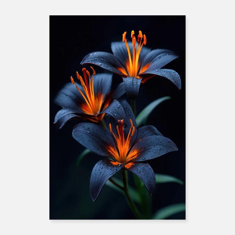 Mitternachtslilie Ember Glow Poster 40x60 cm
