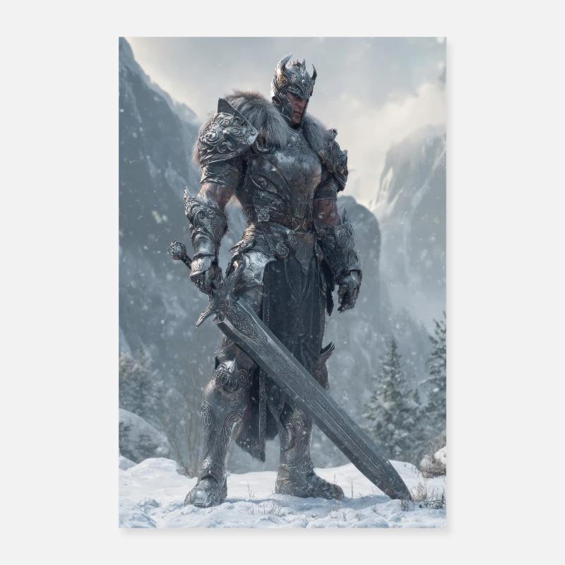 Armure de givre de seigneur de guerre Poster 40 x 60 cm