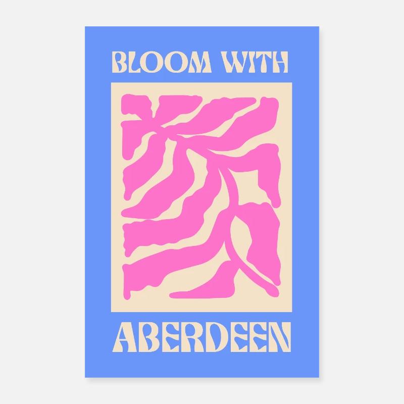 Fleurir avec des fleurs esthétiques d’Aberdeen #2 Poster 40 x 60 cm