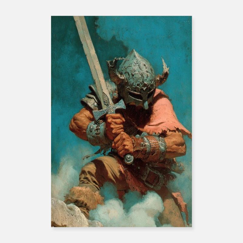 Chevalier cuirassé Avant-garde Poster 40 x 60 cm