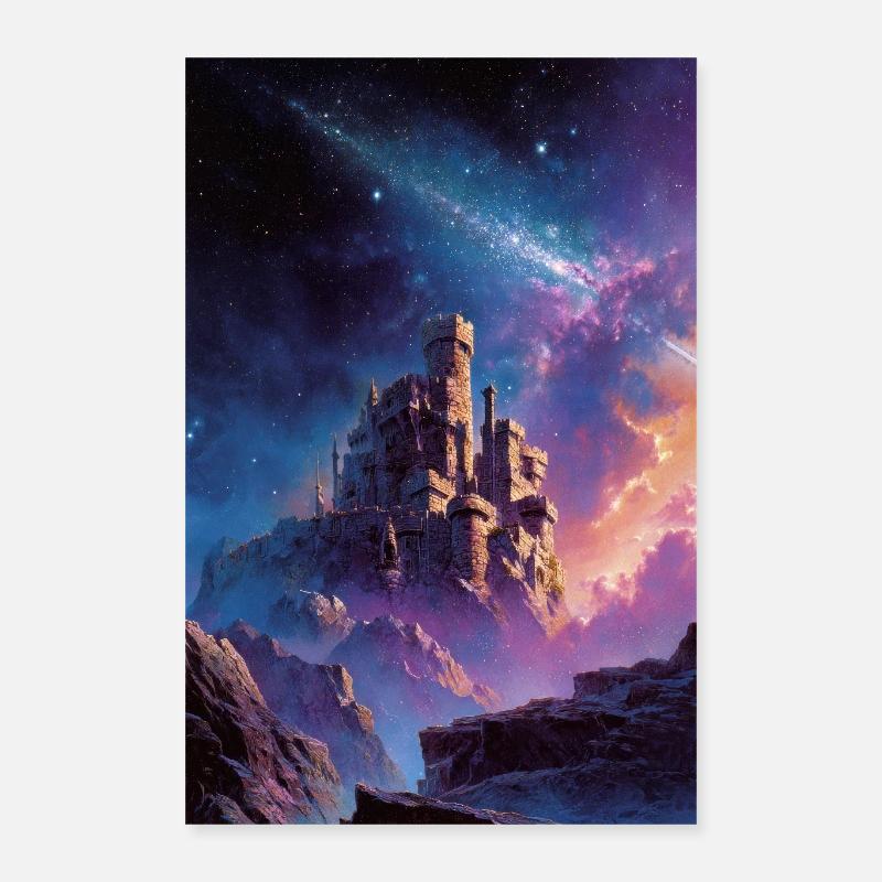 Château de Nébuleuse dans le Royaume Étoilé Poster 40 x 60 cm
