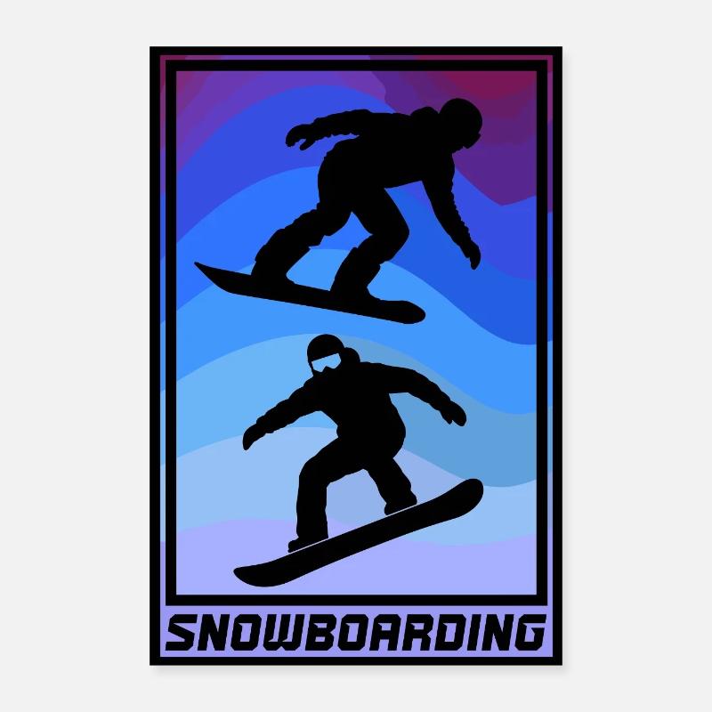 Planche à neige Poster 40 x 60 cm