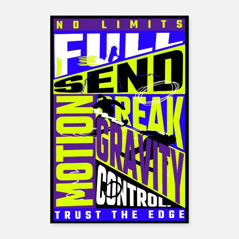 Snowboarding Design – Freestyle Gravity Control Poster 16" x 24" (40x60 cm)