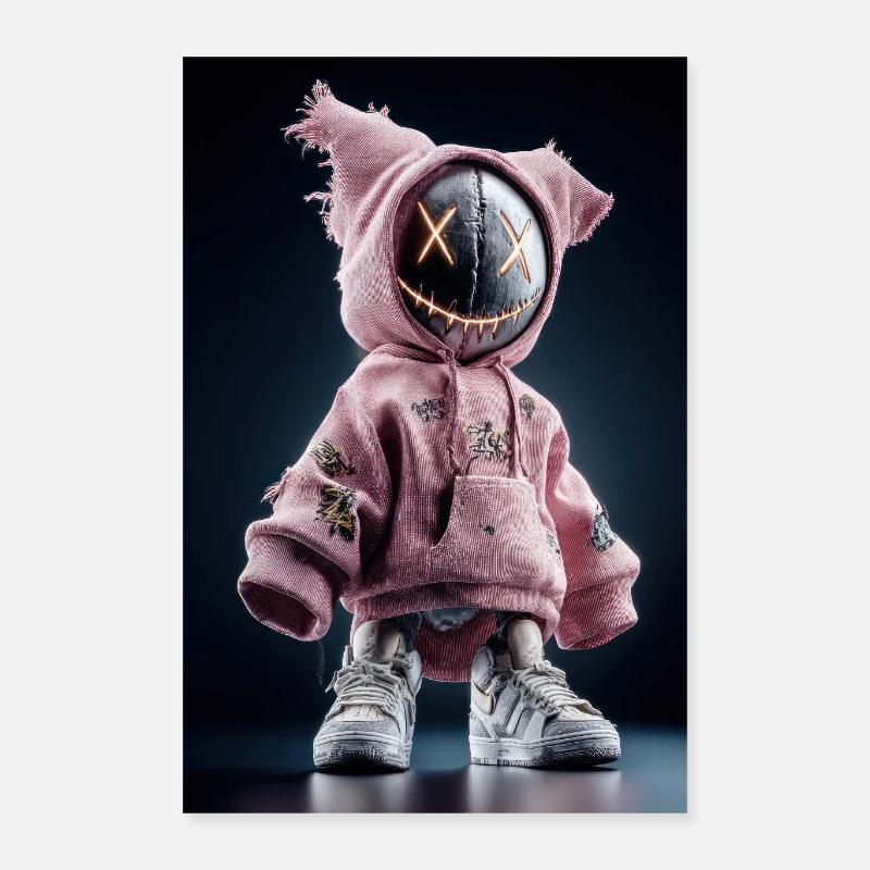 Sweat à capuche en peluche Neon Stitch Poster 40 x 60 cm
