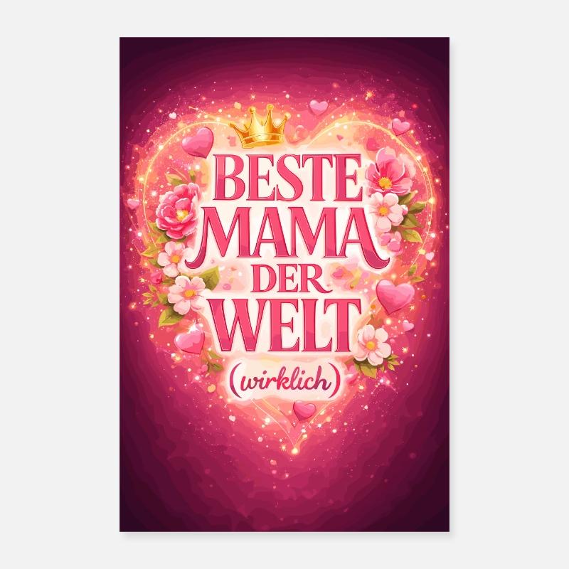 Beste Mama Der Welt Wirklich Poster 40x60 cm
