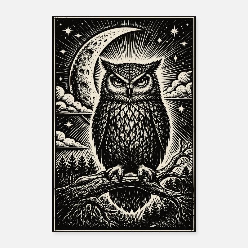 Mystische Eule Poster 40x60 cm