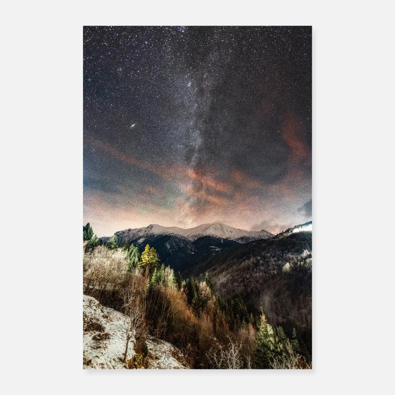Die Milchstraße oberhalb der Agrafa-Berge Poster 40x60 cm