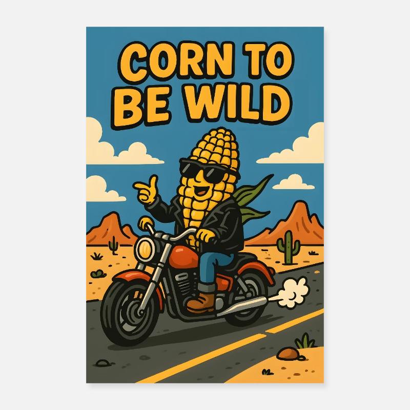 Korn auf wilde Fahrt - Corn to be wild - Parodie Poster 40x60 cm