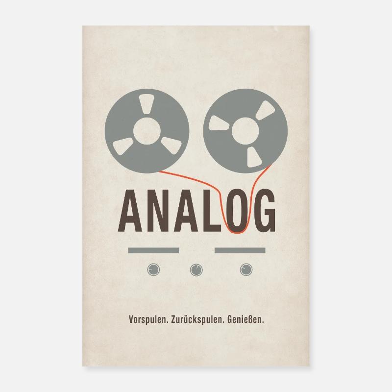 ANALOG – Fast forward. Rewind. Enjoy. Poster 16" x 24" (40x60 cm)