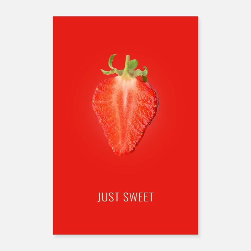 Fraise Juste sucrée Poster 40 x 60 cm