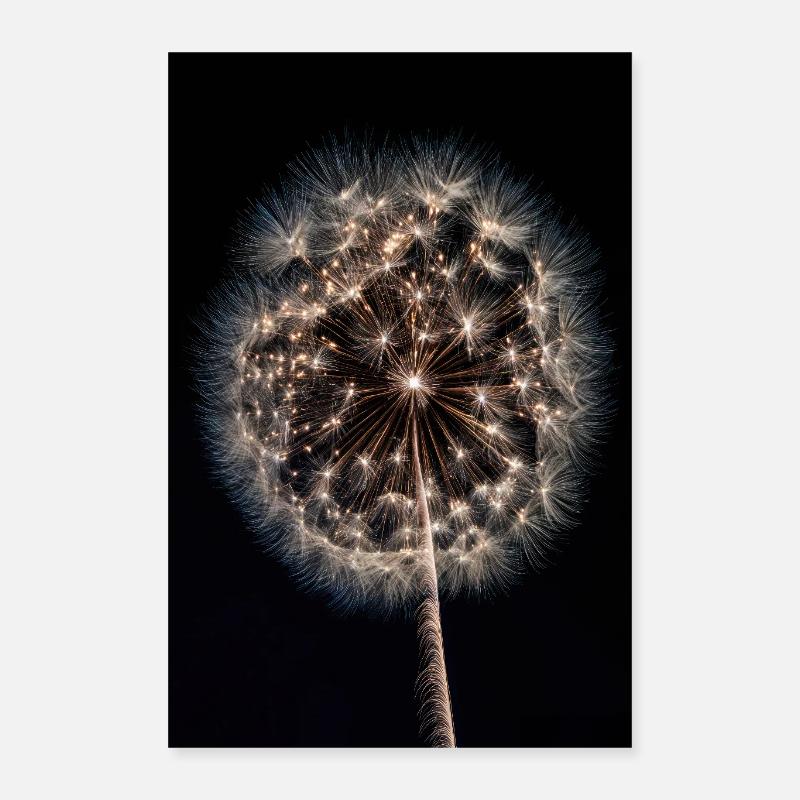 Luminous Dandelion Firework Poster 16" x 24" (40x60 cm)