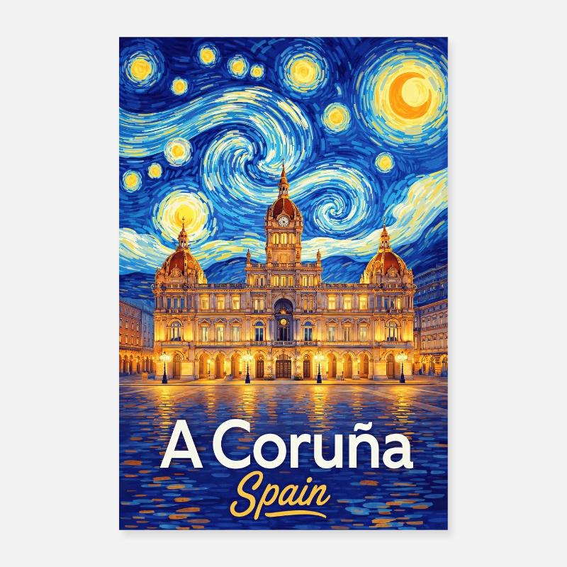 A Coruña Spain Poster 16" x 24" (40x60 cm)