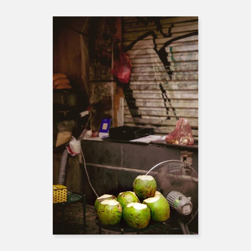 Graffiti du marché de la rue Coconut Poster 40 x 60 cm