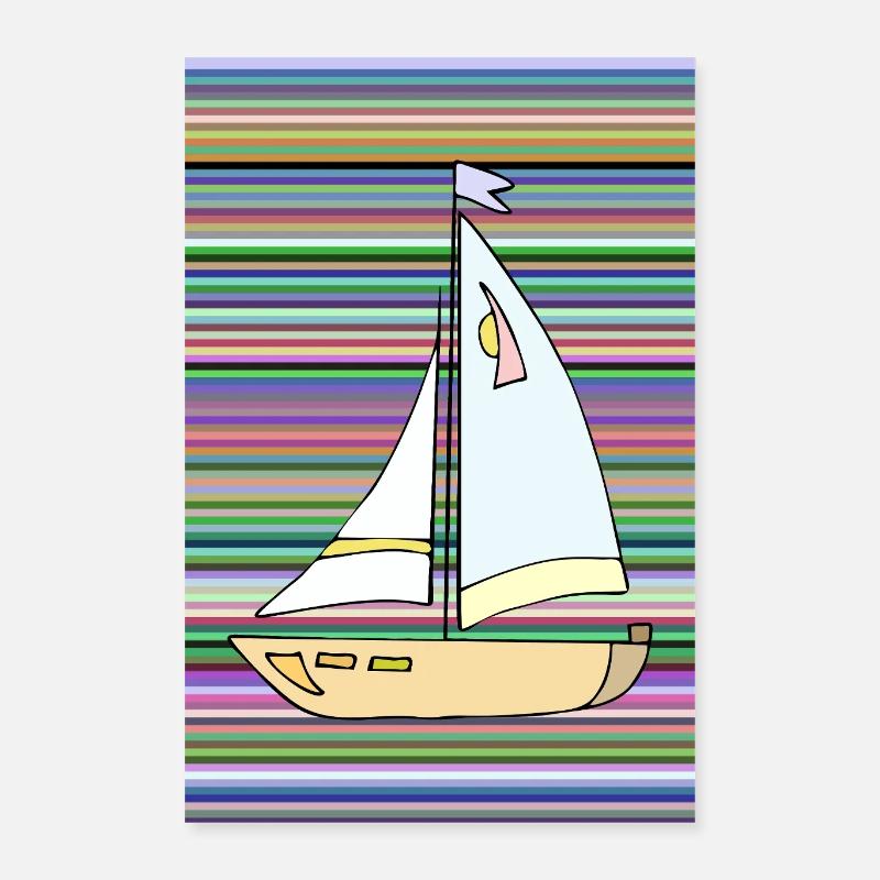 Segelboot Poster 40x60 cm
