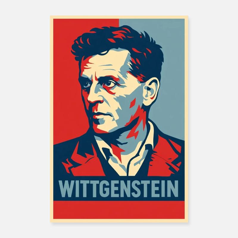 Wittgenstein Pop Portrait Poster 40 x 60 cm