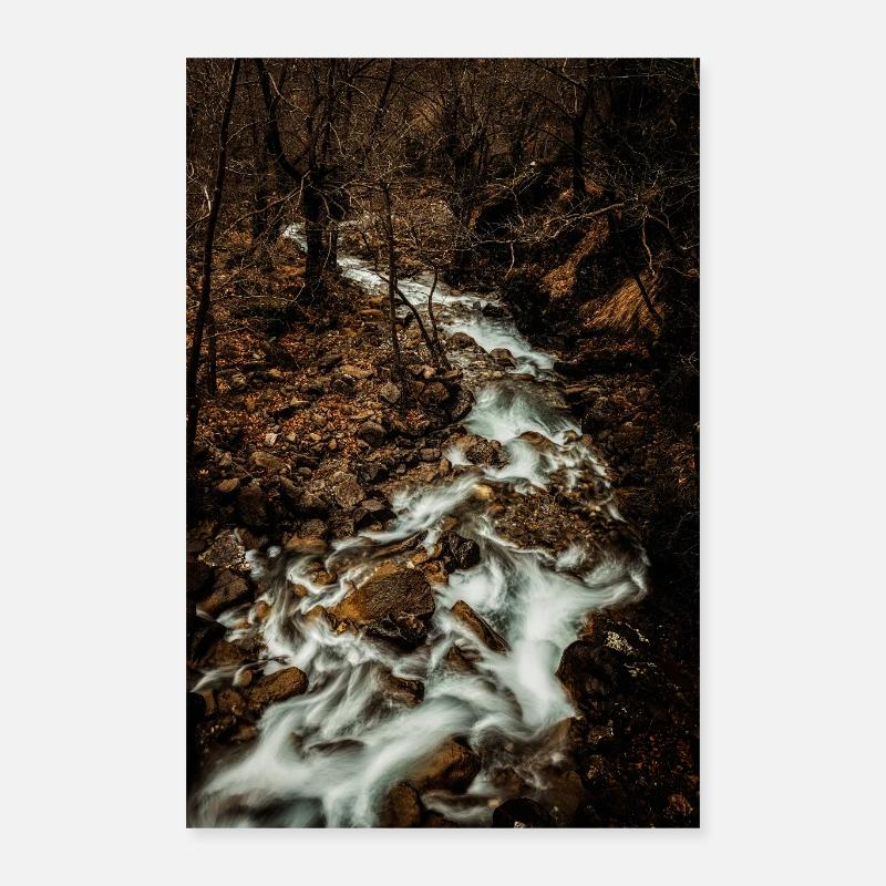 Autumn colors in the river.  Poster 16" x 24" (40x60 cm)