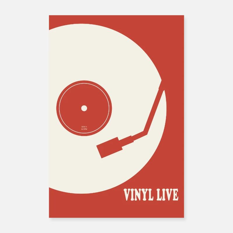 Vinyl Life – Affiche rétro de platine Poster 40 x 60 cm