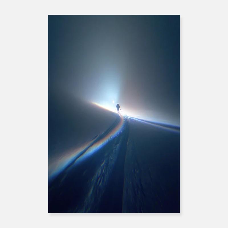 Lone Wanderer auf dem Frostrücken Poster 40x60 cm