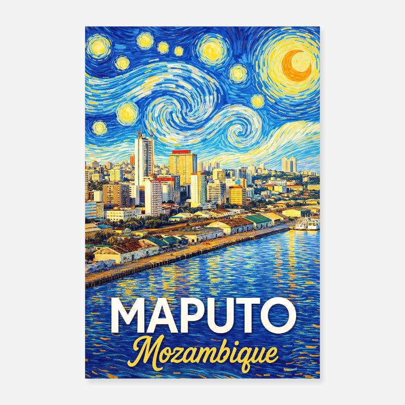 Nuit étoilée au Mozambique à Maputo Poster 40 x 60 cm