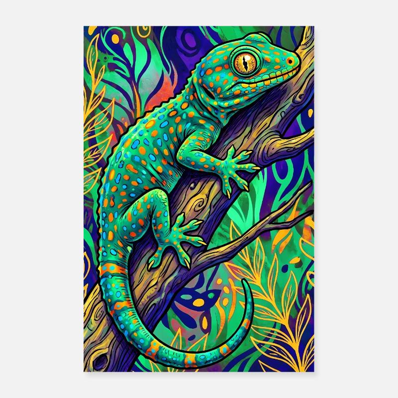 Gecko Poster 16" x 24" (40x60 cm)