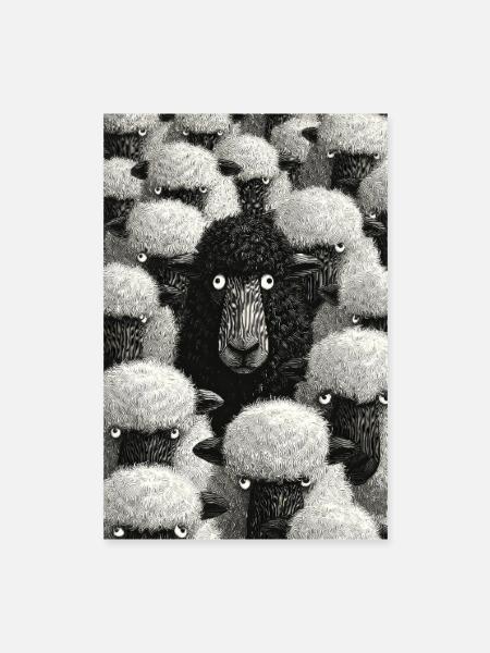 Midnight Herd Portrait - Poster 16" x 24" (40x60 cm) - white - Front