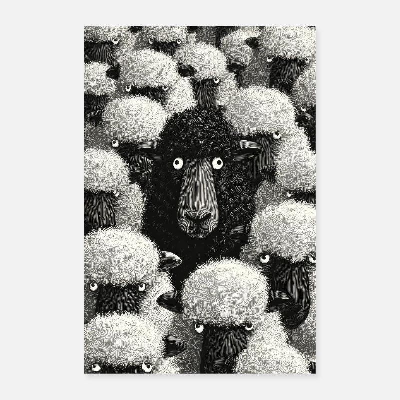 Portrait du troupeau de minuit Poster 40 x 60 cm