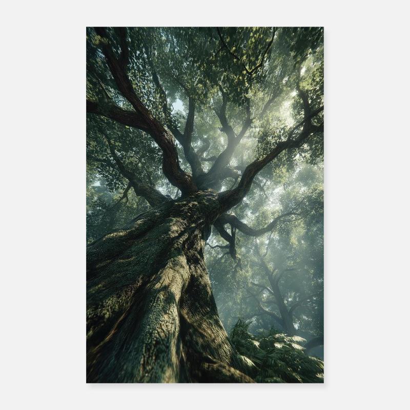 Ancienne Lumière de la Forêt Poster 40 x 60 cm