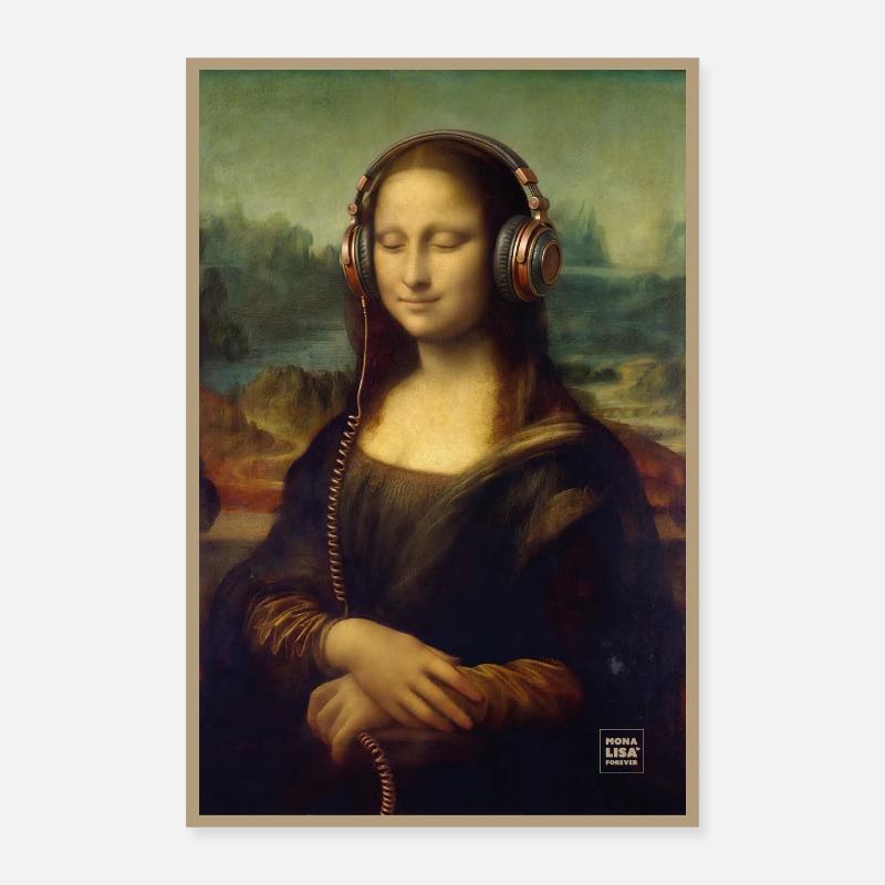 Mona Beats : Portrait casque Poster 40 x 60 cm