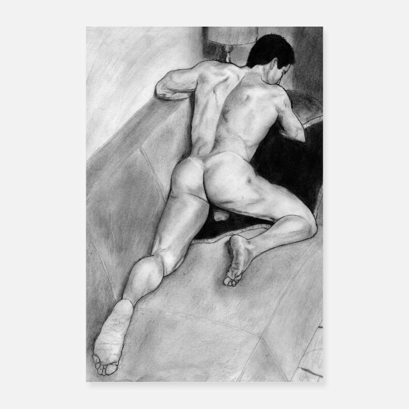 Pencil man ass Poster 16" x 24" (40x60 cm)