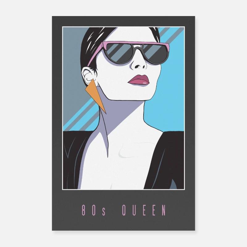 80s QUEEN Poster 16" x 24" (40x60 cm)