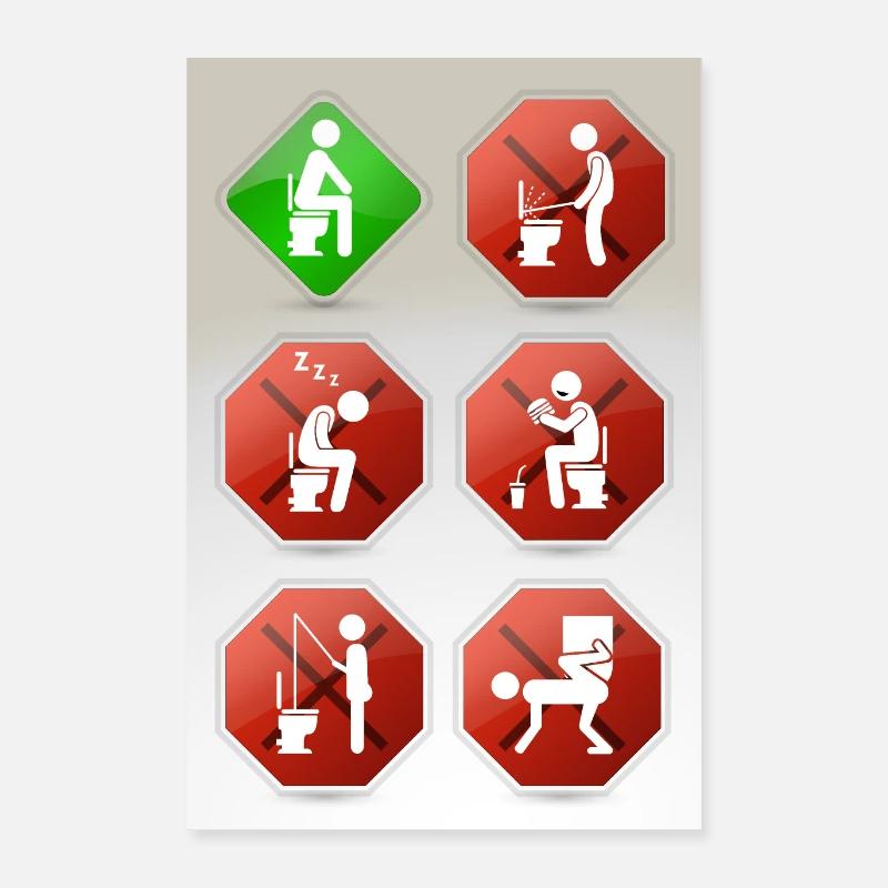 WC regler | bad Poster 40x60 cm