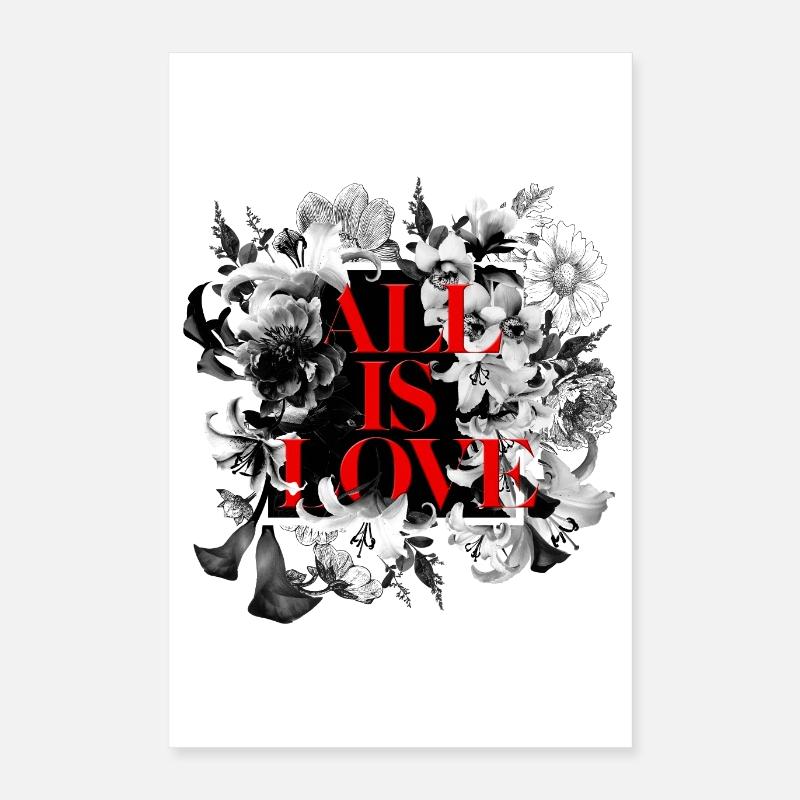 Tout est amour en fleurs Poster 40 x 60 cm