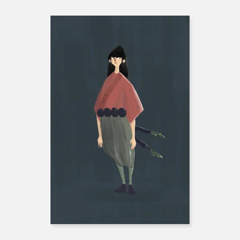 Samurai Mädchen Poster 40x60 cm