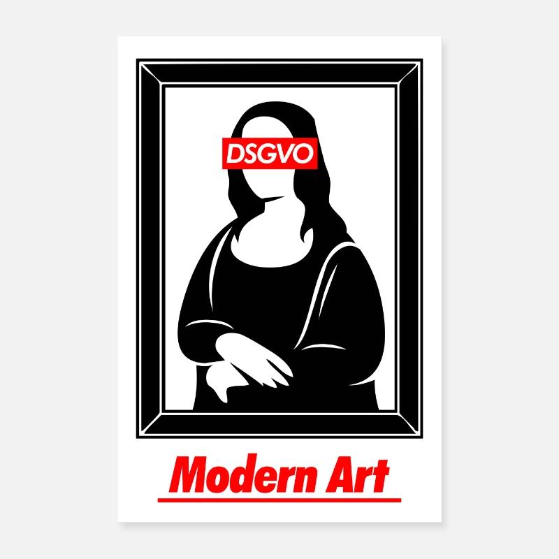 Modern Art - Poster 40x60 cm - Weiß